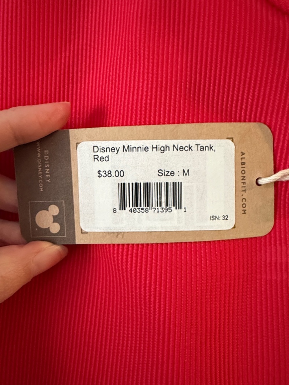 Disney Red Ribbed Minnie Mouse Cropped Tank - Picture 2 of 4